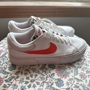 Nike Red and White Casual Sneakers